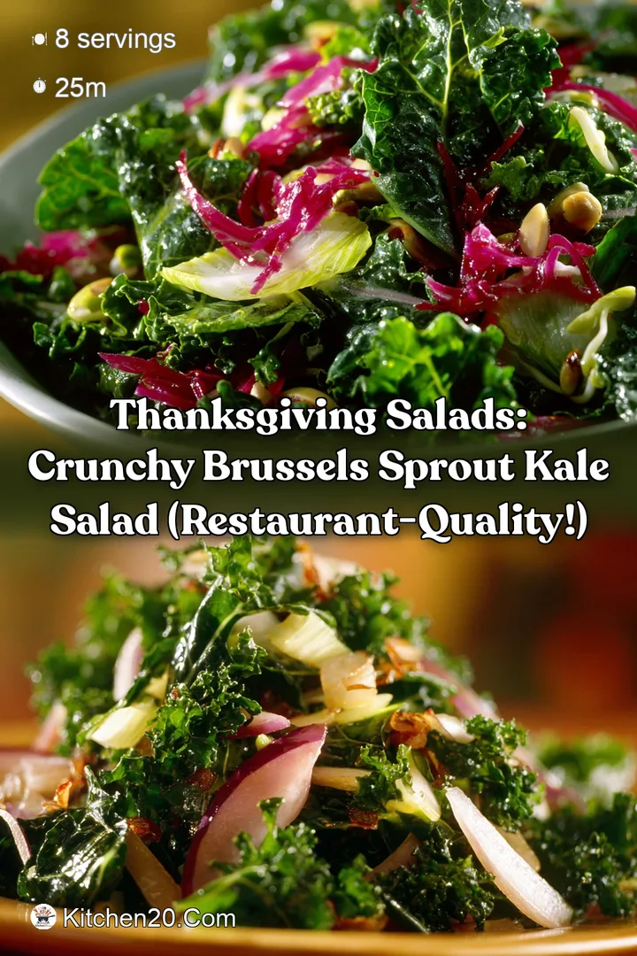 Thanksgiving Salads: Crunchy Brussels Sprout Kale Salad (Restaurant-Quality!)