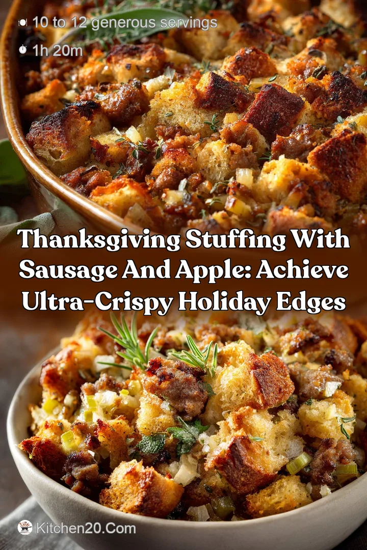 Thanksgiving Stuffing with Sausage and Apple: Achieve Ultra-Crispy Holiday Edges
