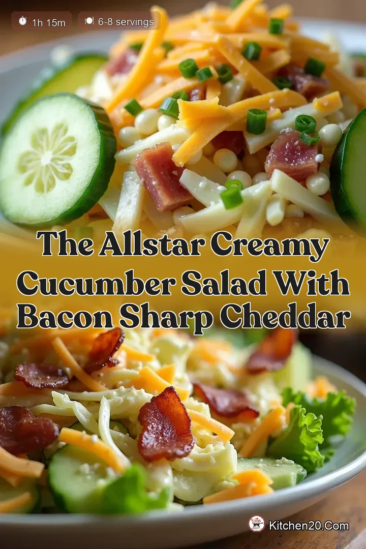 The AllStar Creamy Cucumber Salad with Bacon Sharp Cheddar