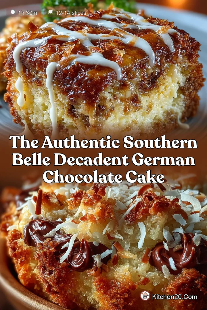 The Authentic Southern Belle Decadent German Chocolate Cake