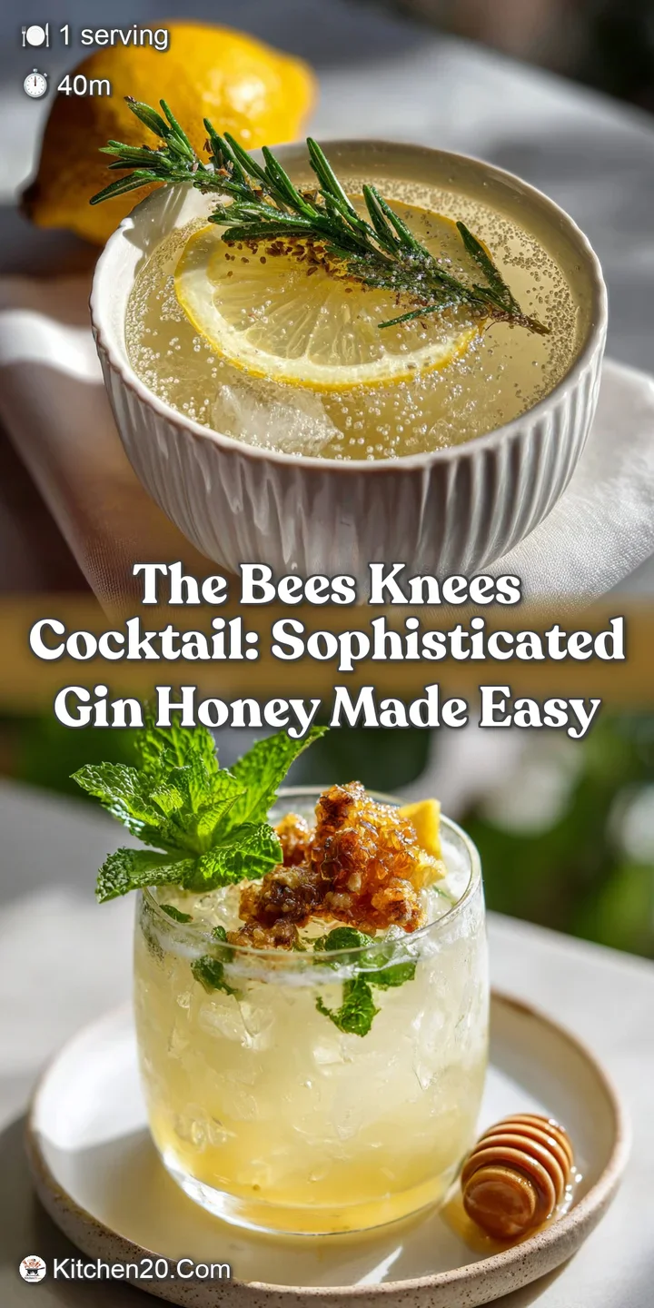 The Bees Knees Cocktail: Sophisticated Gin Honey Made Easy