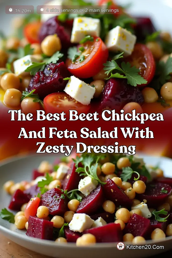 The Best Beet Chickpea and Feta Salad with Zesty Dressing