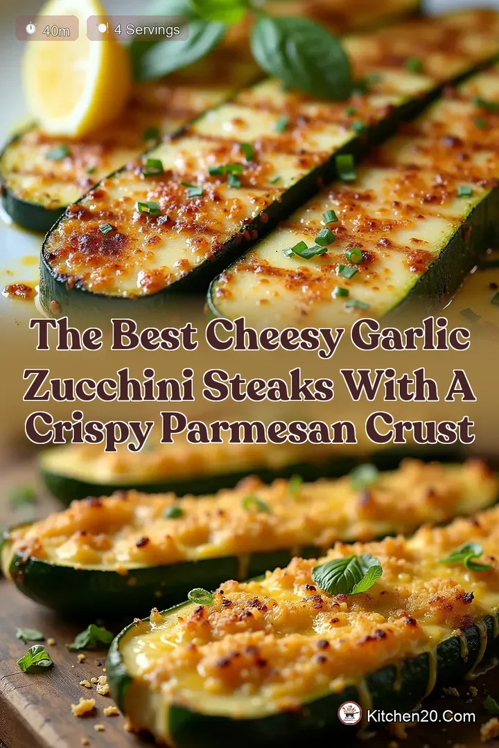 The Best Cheesy Garlic Zucchini Steaks with a Crispy Parmesan Crust