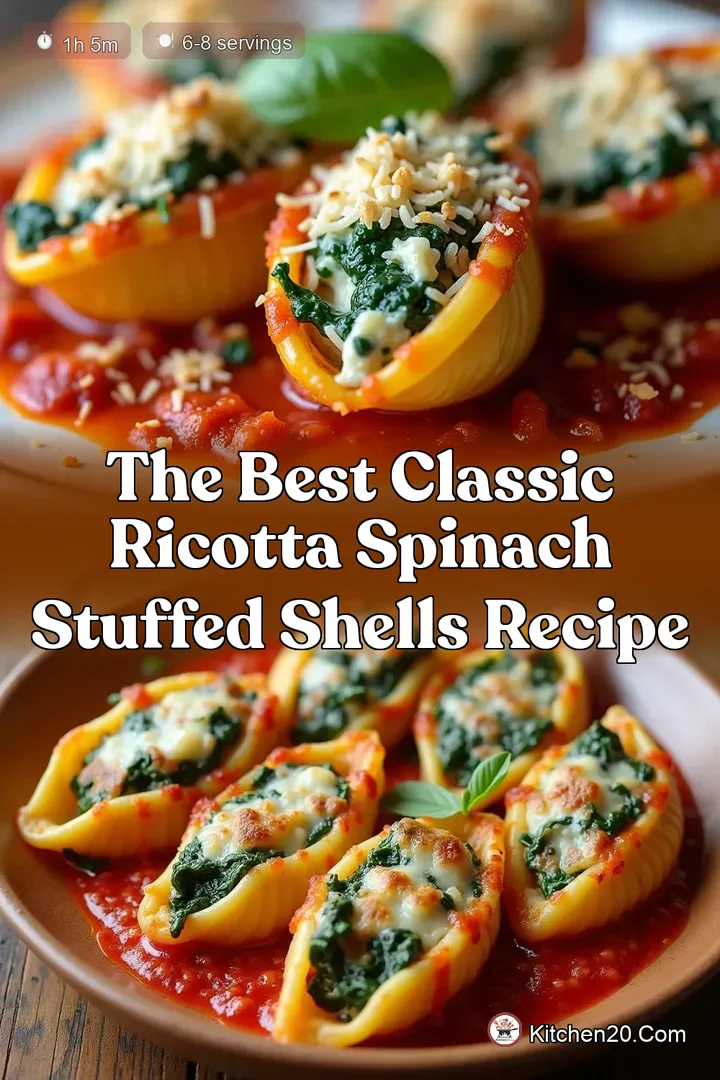 The Best Classic Ricotta Spinach Stuffed Shells Recipe