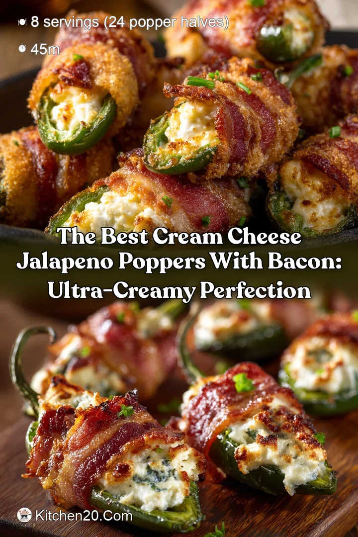 The Best Cream Cheese Jalapeno Poppers with Bacon: Ultra-Creamy Perfection