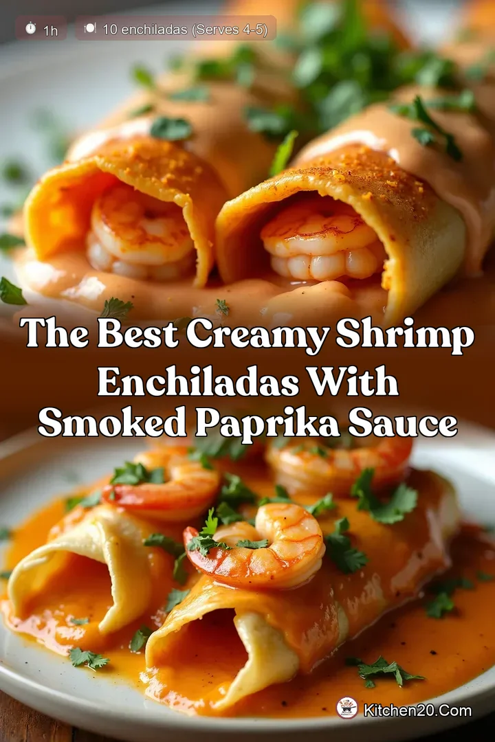 The Best Creamy Shrimp Enchiladas with Smoked Paprika Sauce
