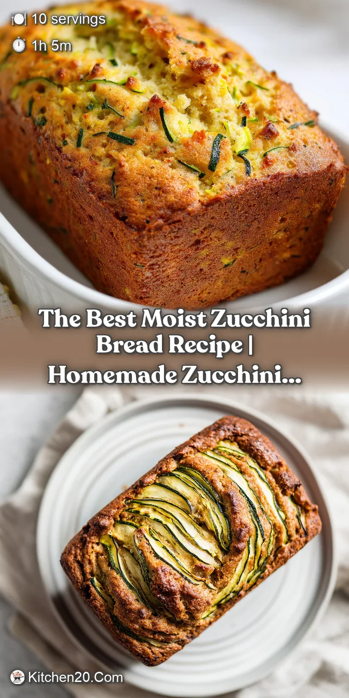 Close-up of a moist, golden-brown slice of zucchini bread with a textured crust and visible zucchini flecks.
