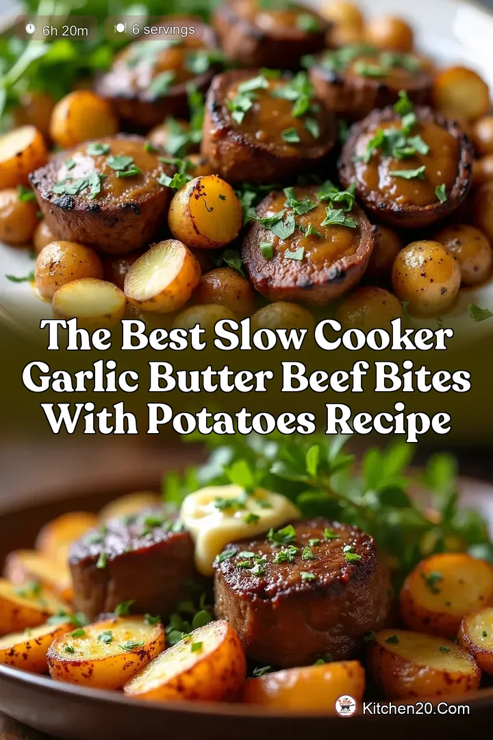 The Best Slow Cooker Garlic Butter Beef Bites with Potatoes Recipe