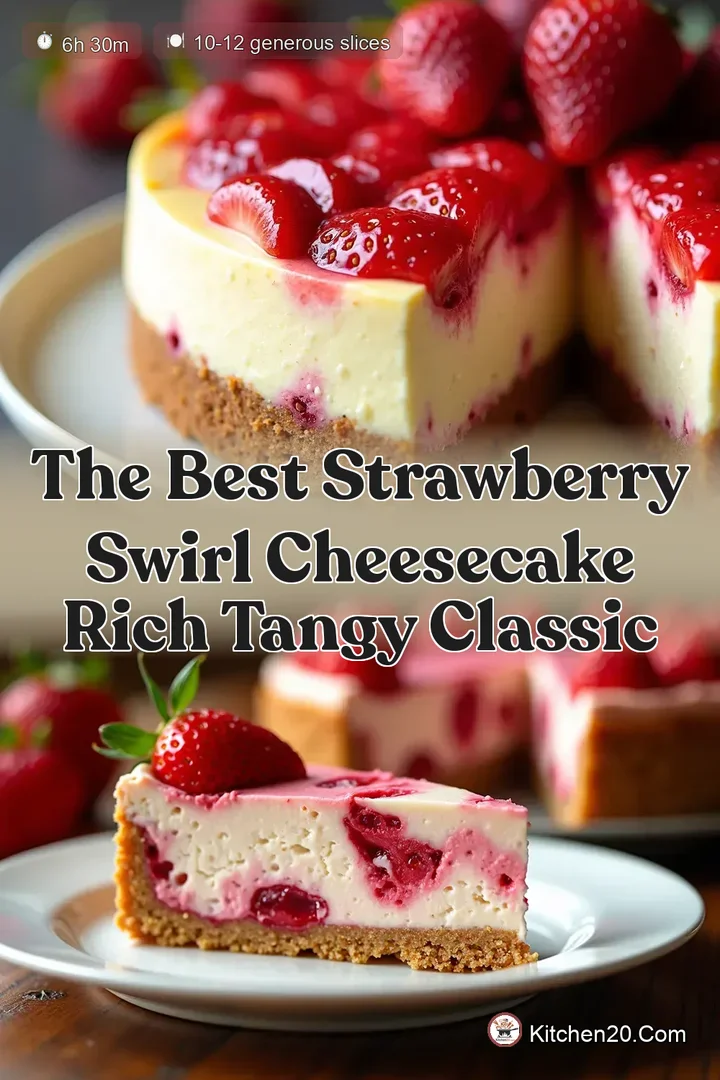 The Best Strawberry Swirl Cheesecake Rich Tangy Classic