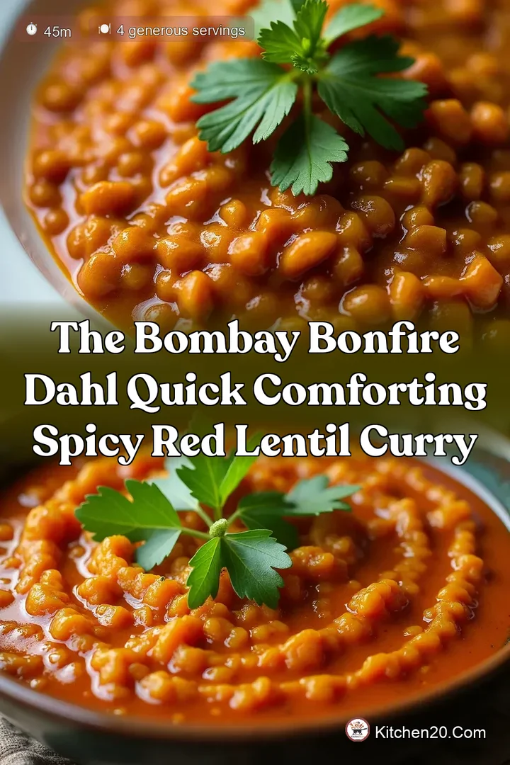 The Bombay Bonfire Dahl Quick Comforting Spicy Red Lentil Curry