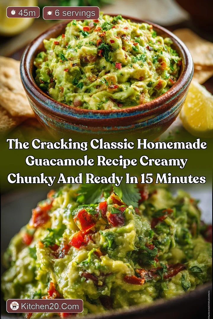 The Cracking Classic Homemade Guacamole Recipe Creamy Chunky and Ready in 15 Minutes