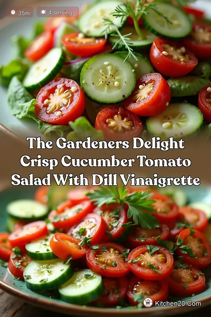 The Gardeners Delight Crisp Cucumber Tomato Salad with Dill Vinaigrette