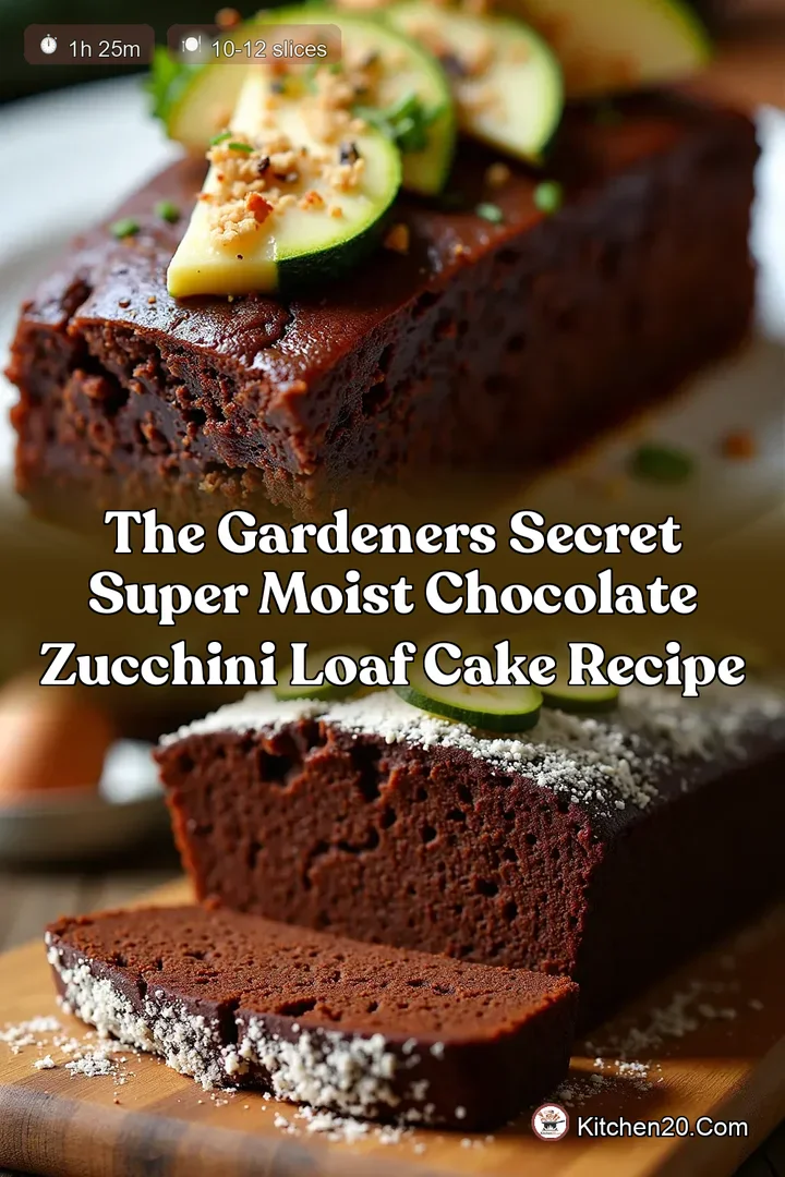 The Gardeners Secret Super Moist Chocolate Zucchini Loaf Cake Recipe