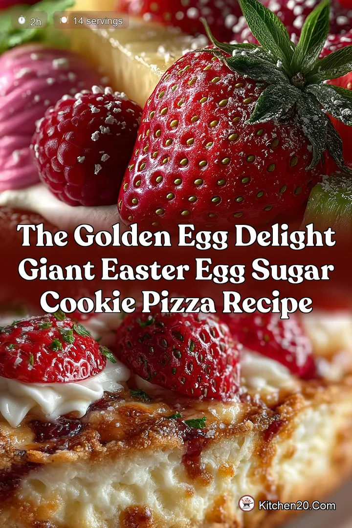 The Golden Egg Delight Giant Easter Egg Sugar Cookie Pizza Recipe