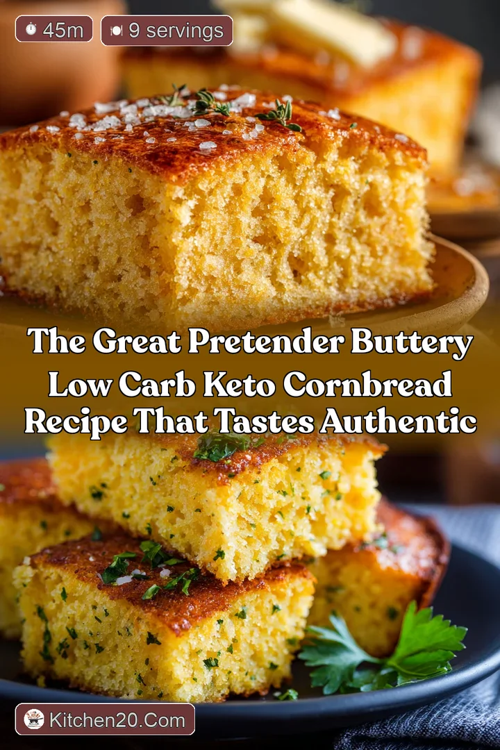 The Great Pretender Buttery Low Carb Keto Cornbread Recipe That Tastes Authentic