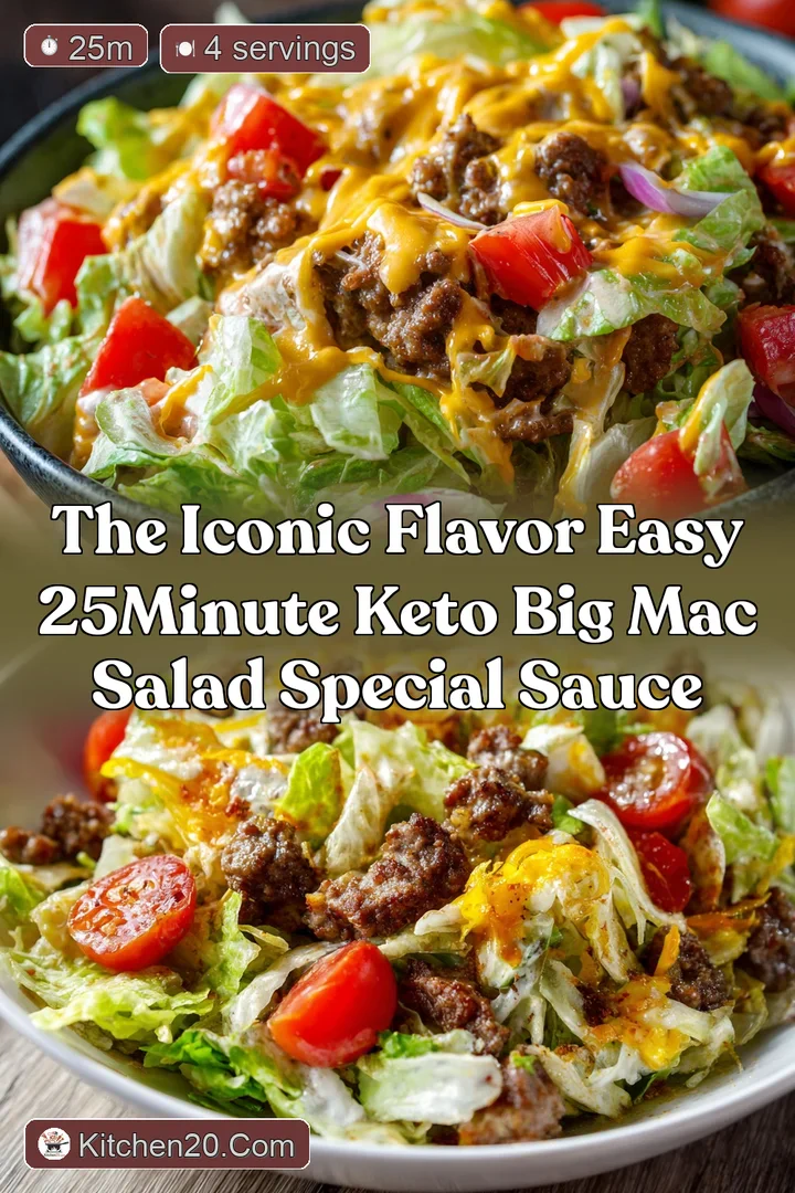 The Iconic Flavor Easy 25Minute Keto Big Mac Salad Special Sauce