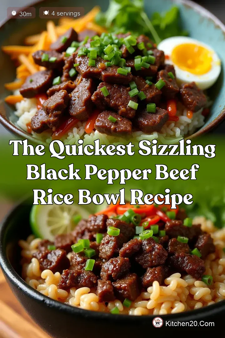 The Quickest Sizzling Black Pepper Beef Rice Bowl Recipe