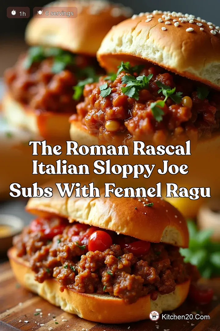The Roman Rascal Italian Sloppy Joe Subs with Fennel Ragu