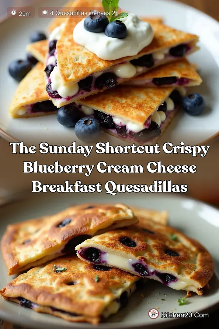 The Sunday Shortcut Crispy Blueberry Cream Cheese Breakfast Quesadillas