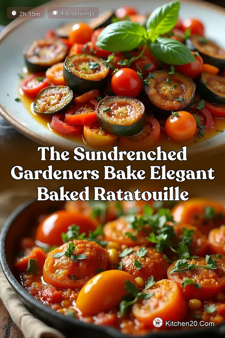 The SunDrenched Gardeners Bake Elegant Baked Ratatouille