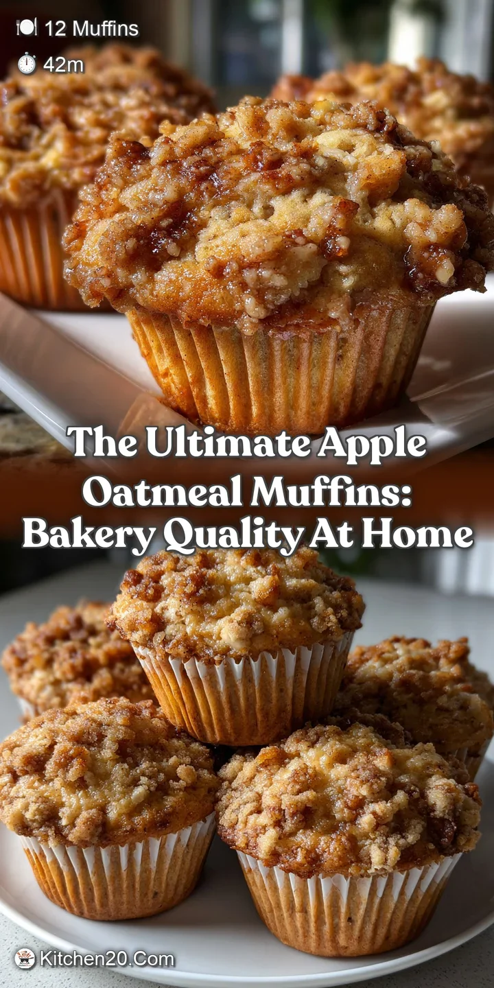The Ultimate Apple Oatmeal Muffins: Bakery Quality at Home
