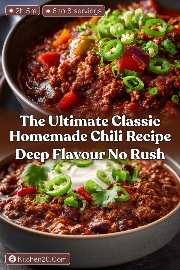 The Ultimate Classic Homemade Chili Recipe Deep Flavour No Rush