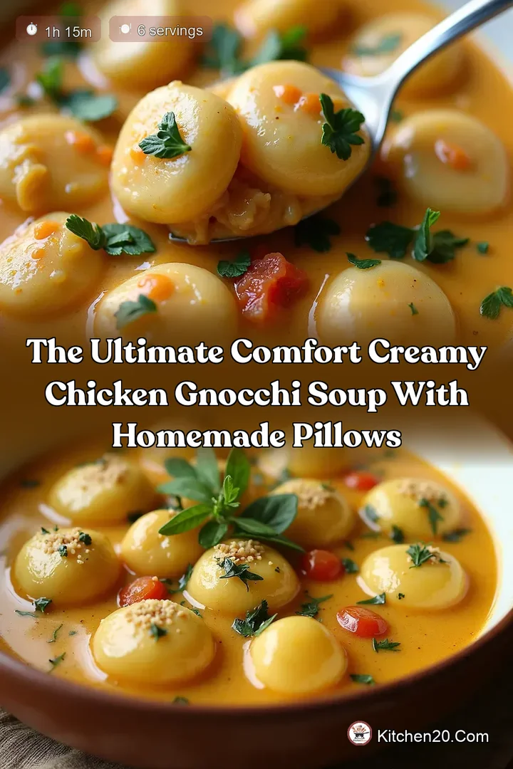 The Ultimate Comfort Creamy Chicken Gnocchi Soup with Homemade Pillows