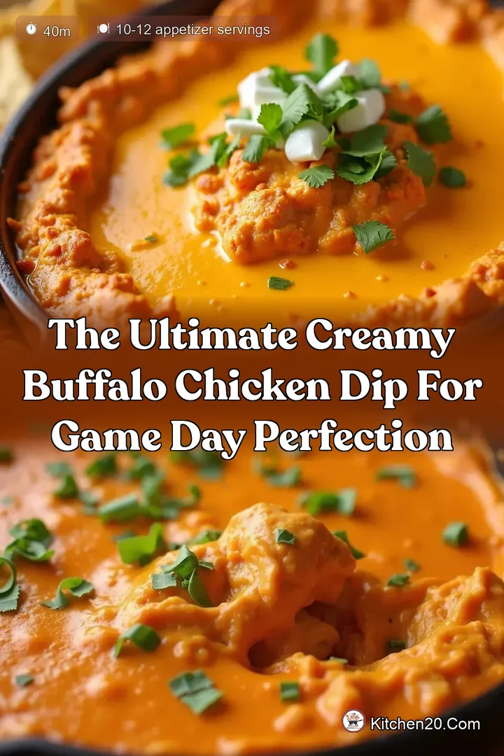 The Ultimate Creamy Buffalo Chicken Dip for Game Day Perfection