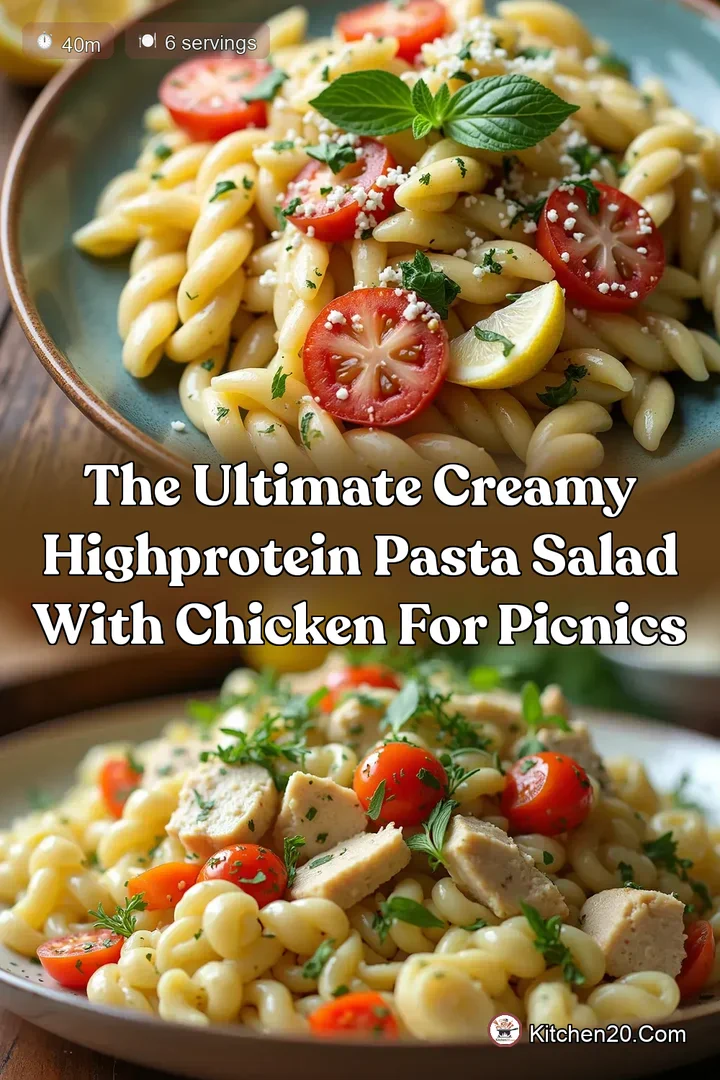 The Ultimate Creamy HighProtein Pasta Salad with Chicken for Picnics