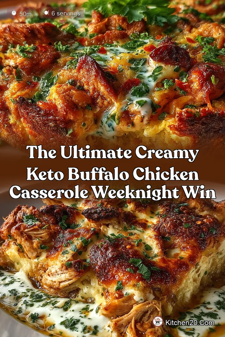 The Ultimate Creamy Keto Buffalo Chicken Casserole Weeknight Win
