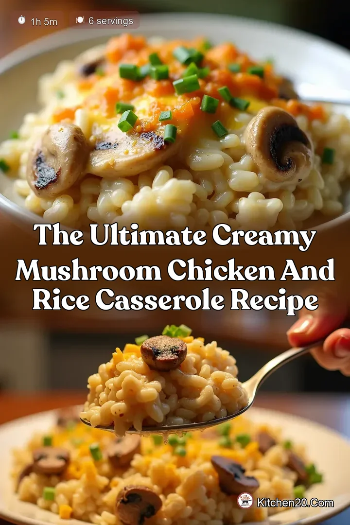 The Ultimate Creamy Mushroom Chicken and Rice Casserole Recipe