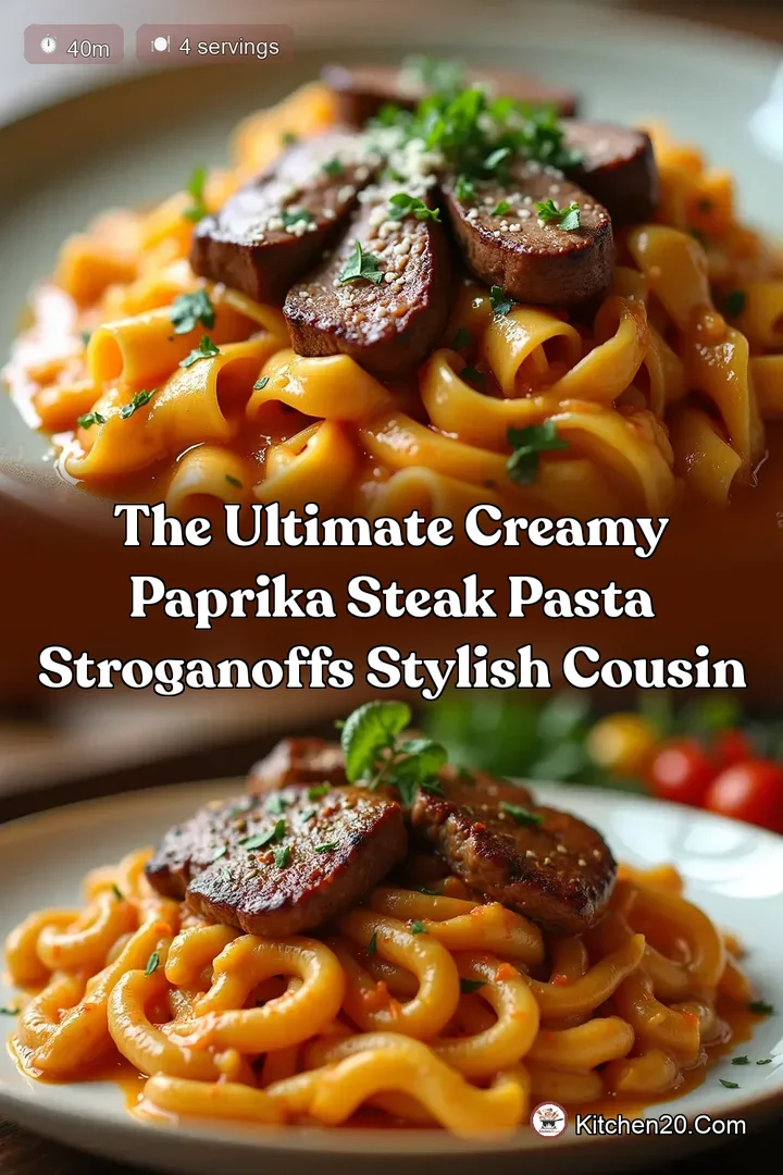 The Ultimate Creamy Paprika Steak Pasta Stroganoffs Stylish Cousin