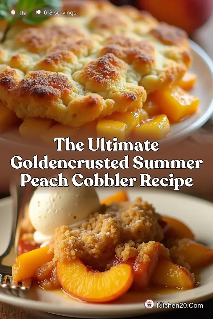 The Ultimate GoldenCrusted Summer Peach Cobbler Recipe