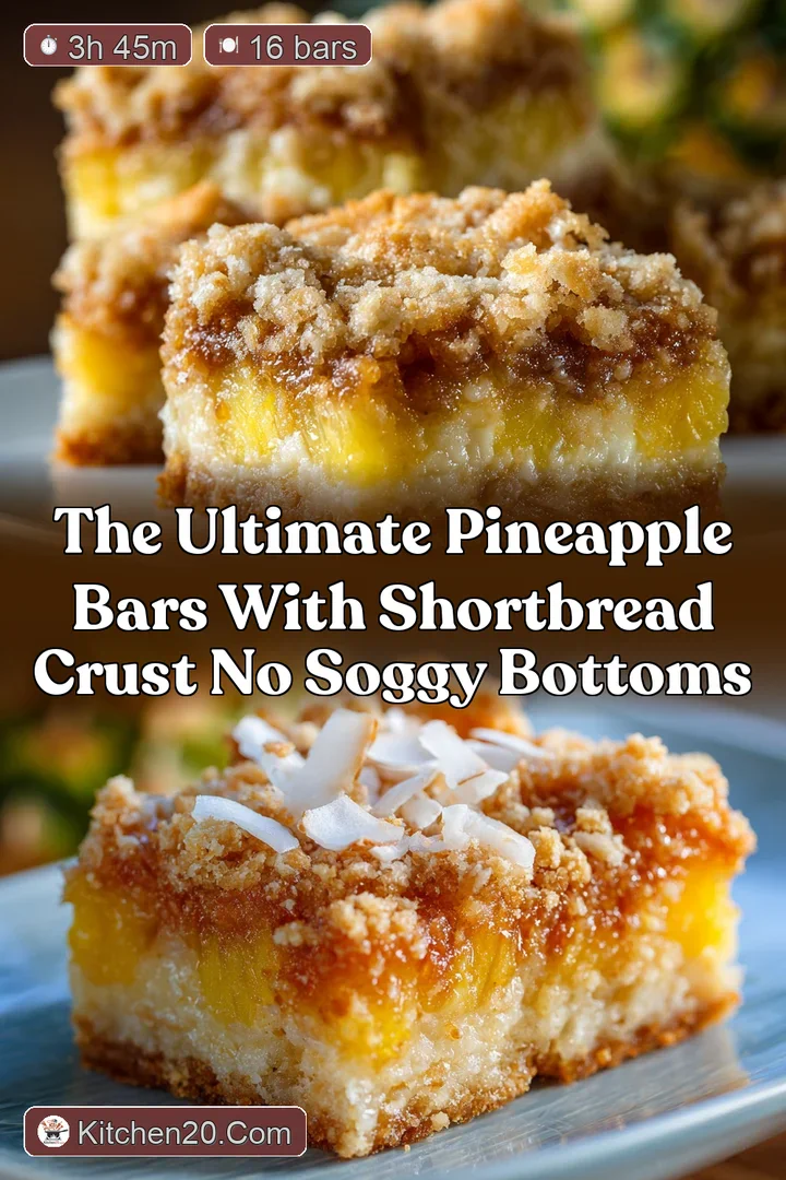 The Ultimate Pineapple Bars with Shortbread Crust No Soggy Bottoms