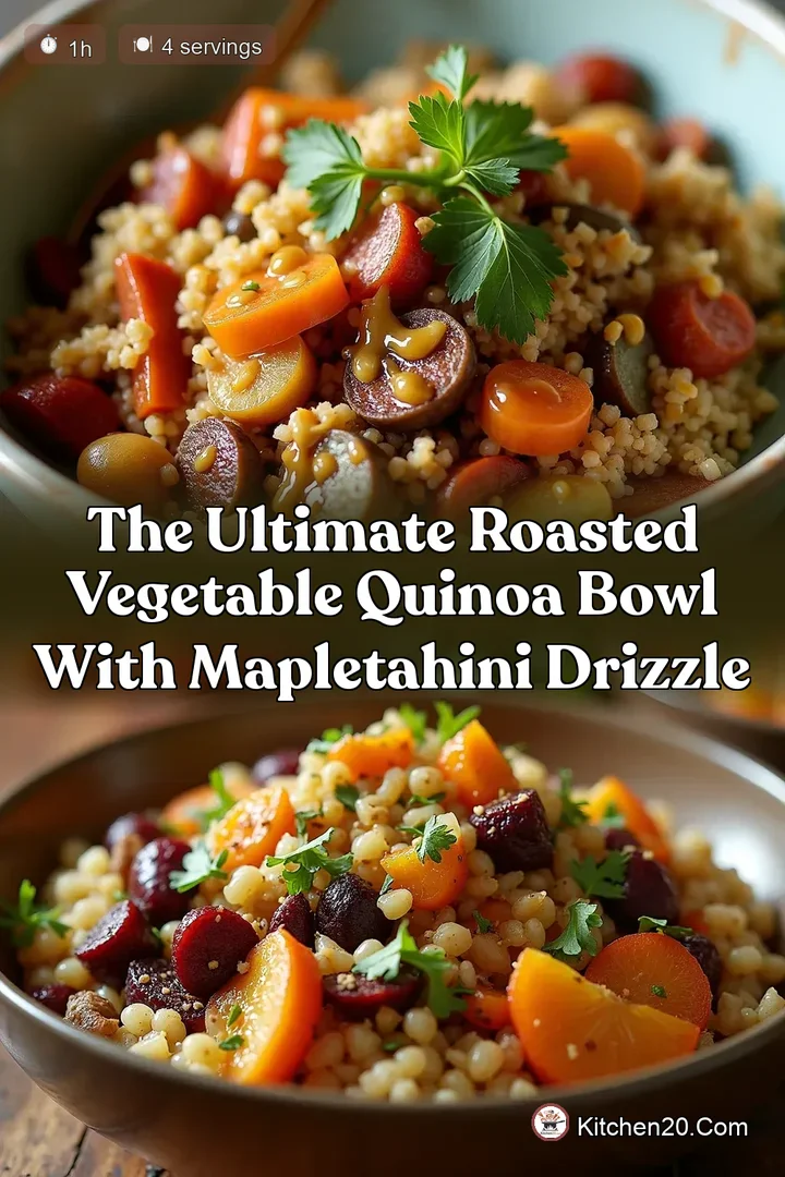 The Ultimate Roasted Vegetable Quinoa Bowl with MapleTahini Drizzle