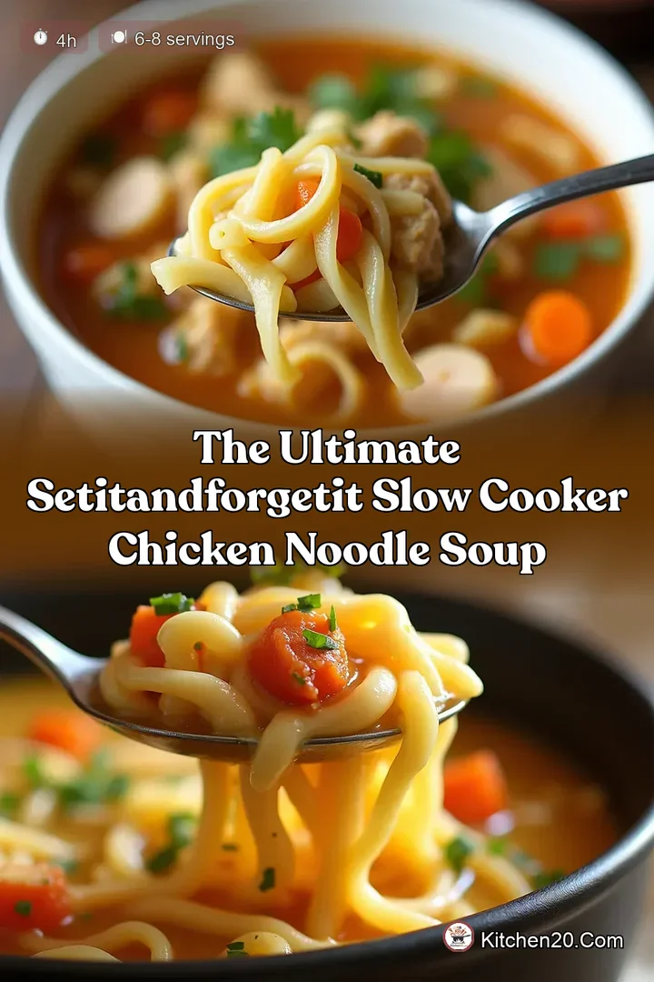 The Ultimate SetItAndForgetIt Slow Cooker Chicken Noodle Soup