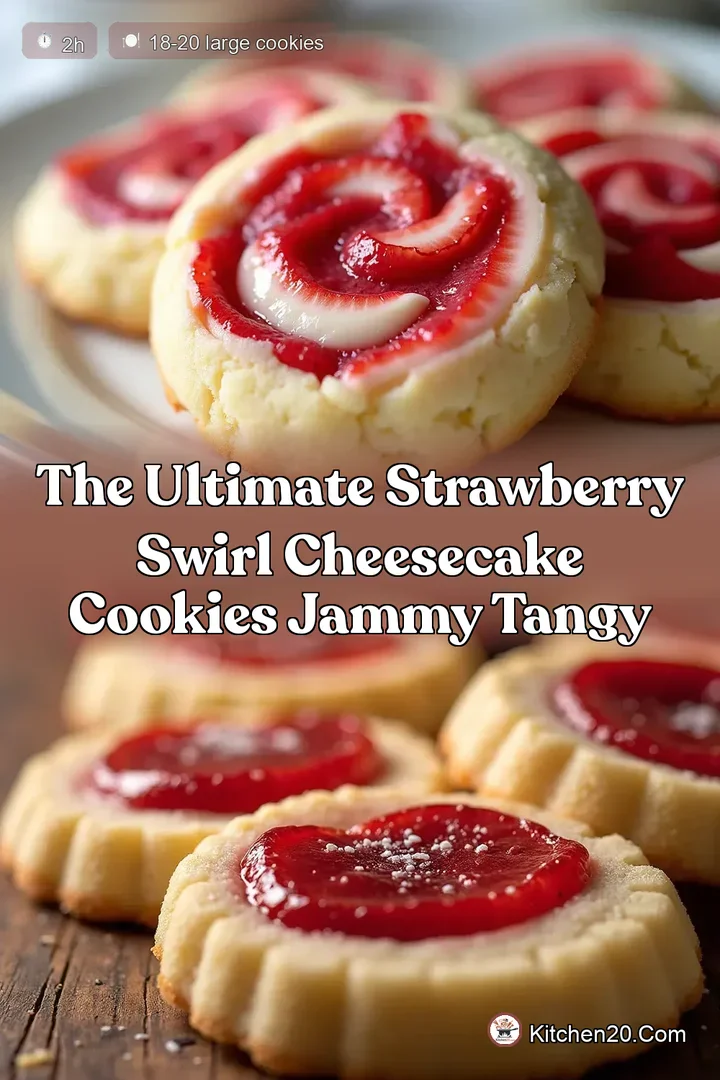 The Ultimate Strawberry Swirl Cheesecake Cookies Jammy Tangy