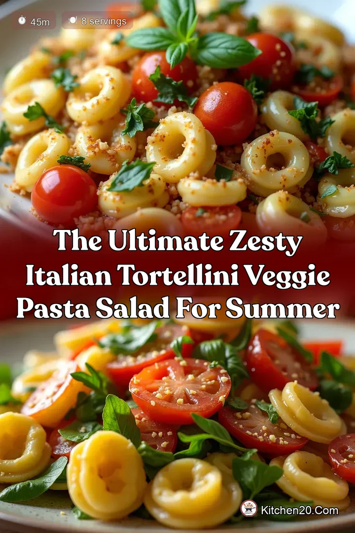 The Ultimate Zesty Italian Tortellini Veggie Pasta Salad for Summer