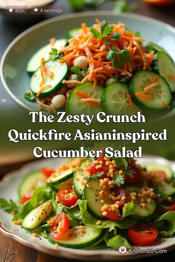 The Zesty Crunch QuickFire AsianInspired Cucumber Salad