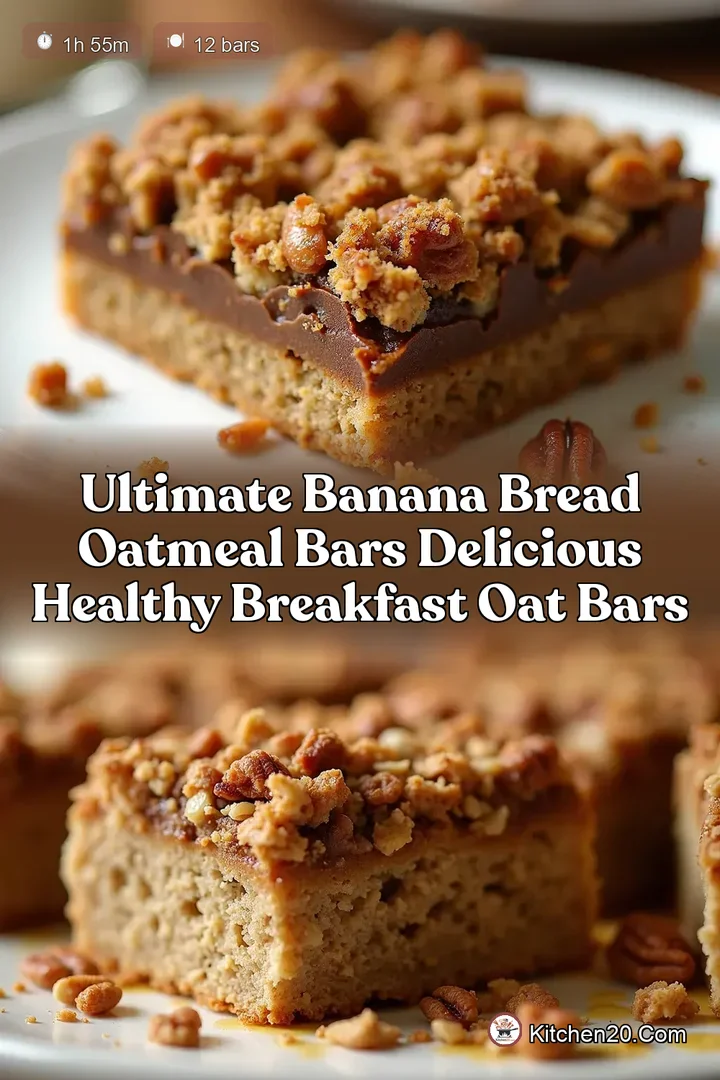 Ultimate Banana Bread Oatmeal Bars Delicious Healthy Breakfast Oat Bars