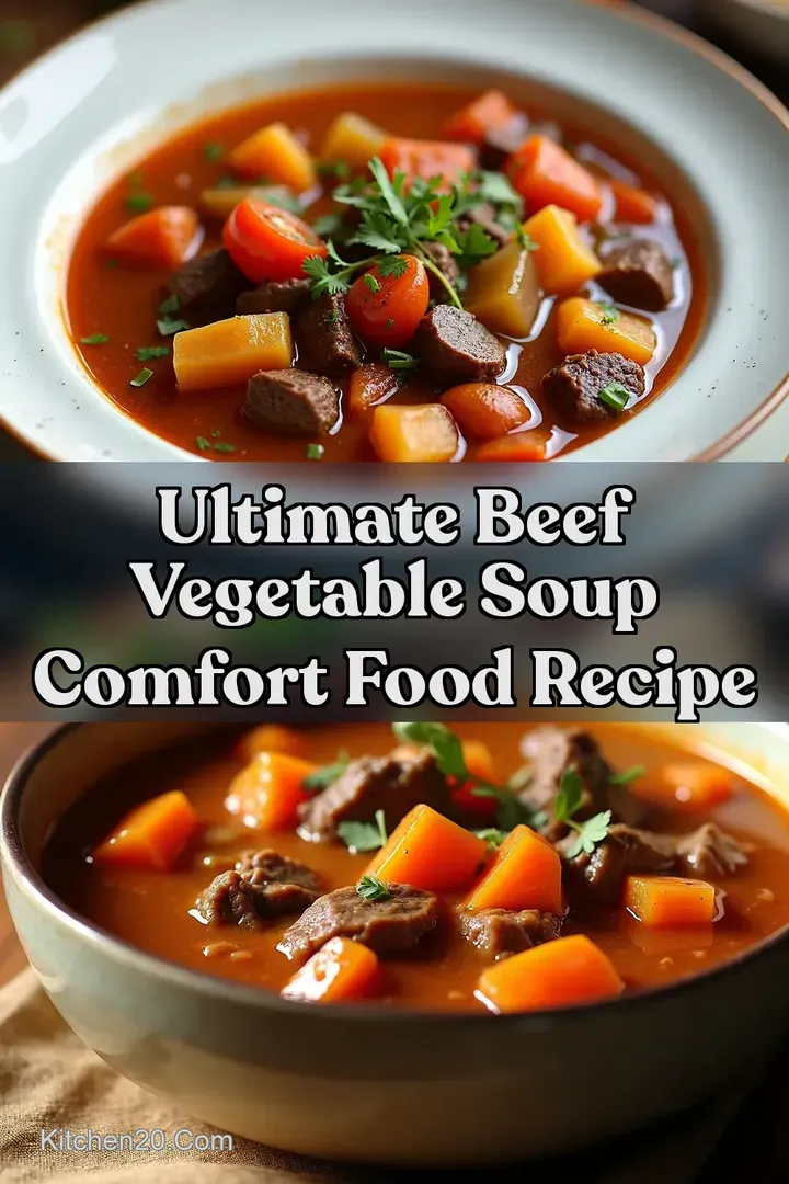 Ultimate Beef Vegetable Soup Comfort Food Recipe