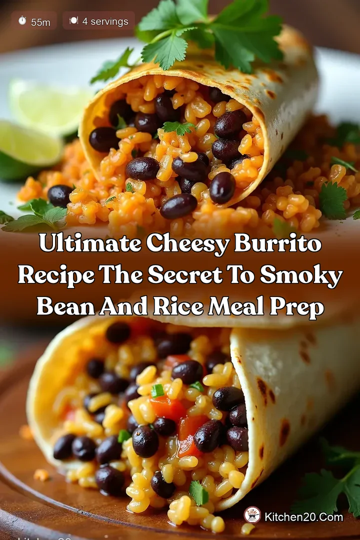 Ultimate Cheesy Burrito Recipe The Secret to Smoky Bean and Rice Meal Prep