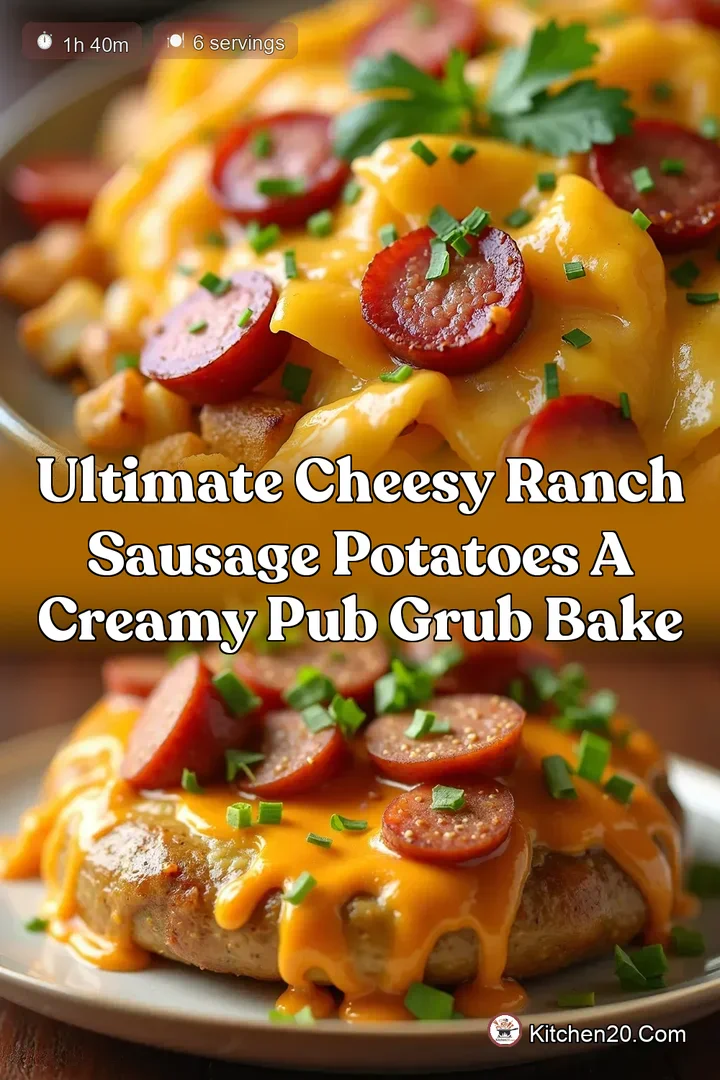 Ultimate Cheesy Ranch Sausage Potatoes A Creamy Pub Grub Bake