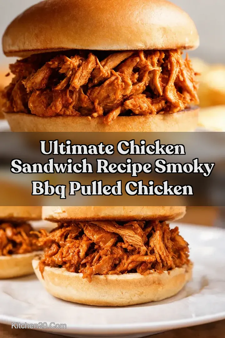 Ultimate Chicken Sandwich Recipe Smoky BBQ Pulled Chicken