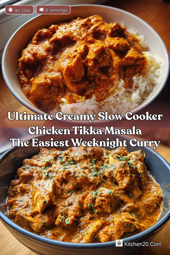 Ultimate Creamy Slow Cooker Chicken Tikka Masala The Easiest Weeknight Curry