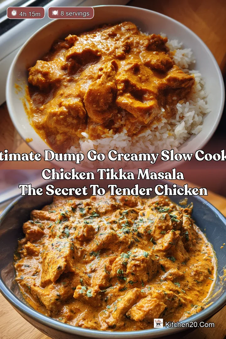 Ultimate Dump Go Creamy Slow Cooker Chicken Tikka Masala The Secret to Tender Chicken