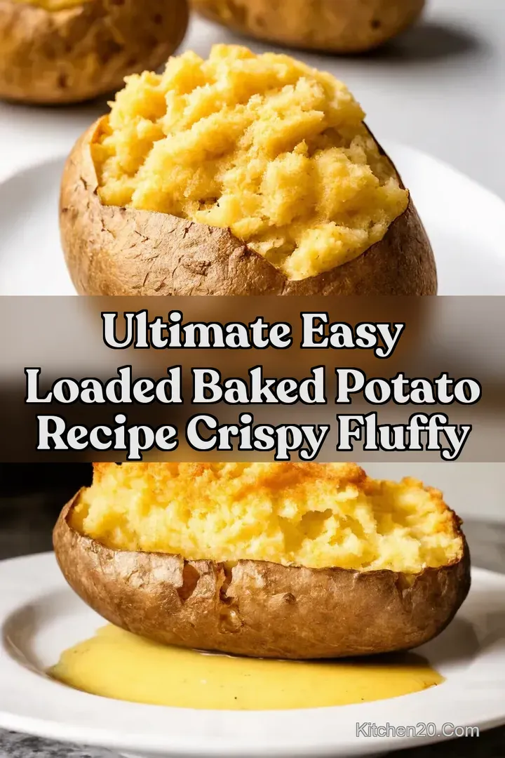 Ultimate Easy Loaded Baked Potato Recipe Crispy Fluffy : PIN FOR LATER Ultimate Easy Loaded Baked Potato Recipe Crispy Fluffy