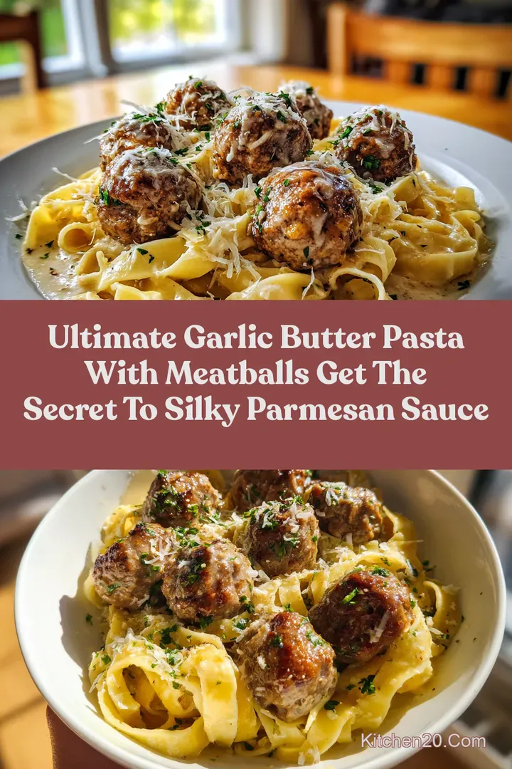 Ultimate Garlic Butter Pasta With Meatballs Get the Secret to Silky Parmesan Sauce