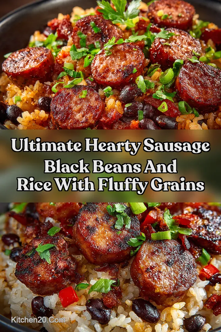 Ultimate Hearty Sausage Black Beans and Rice with Fluffy Grains