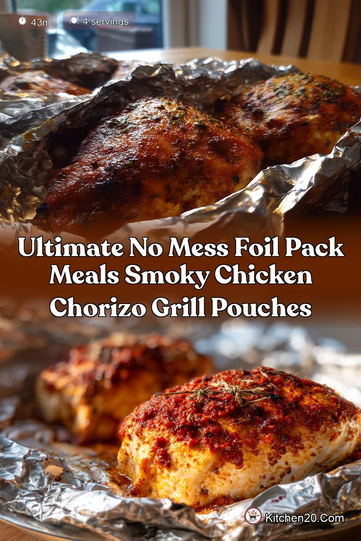 Ultimate No Mess Foil Pack Meals Smoky Chicken Chorizo Grill Pouches